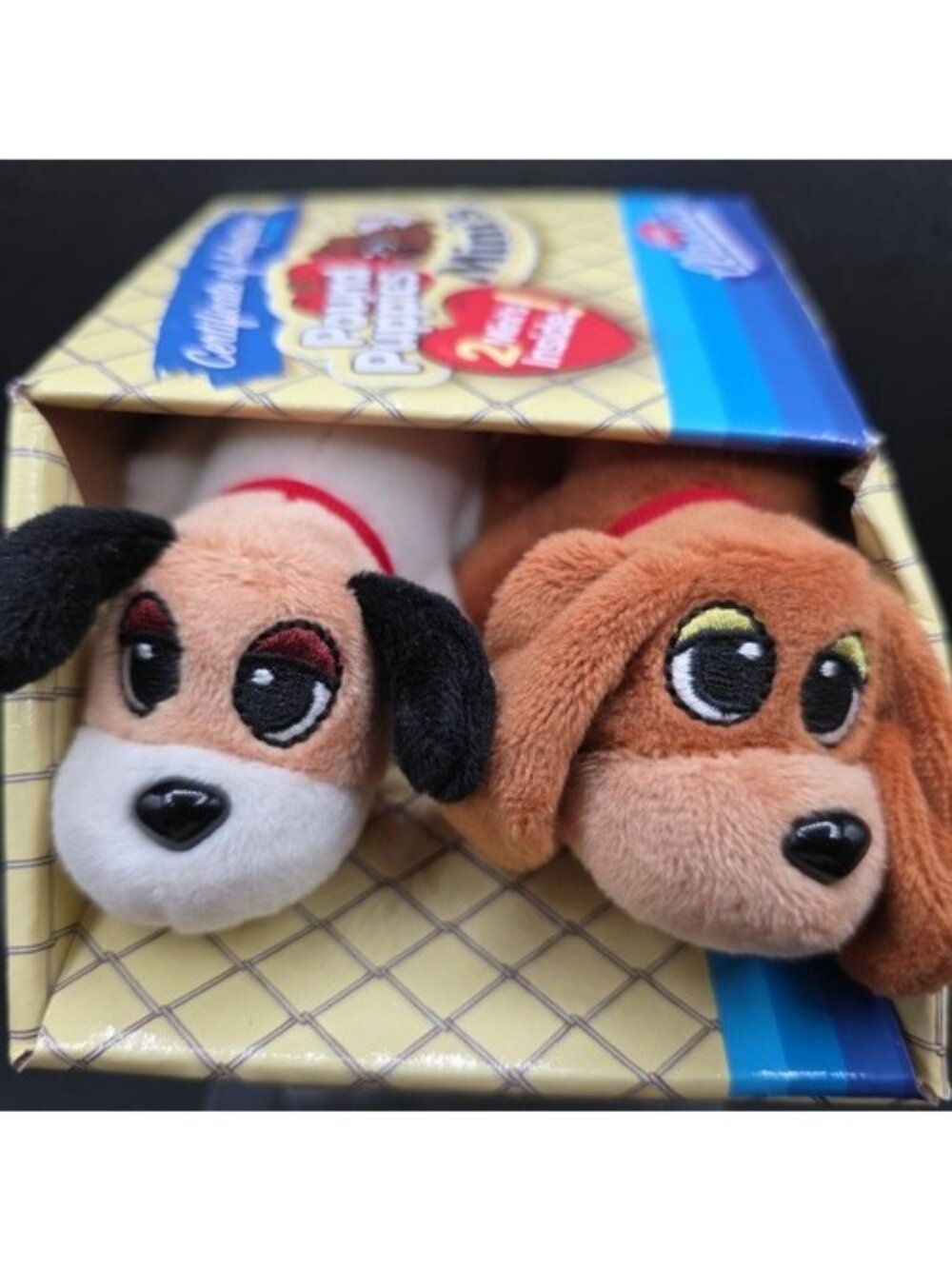 Pound Puppies Minis 2-Pack Plush Toys With Box New Puppy Adoption Certificate - Picture 2 of 4